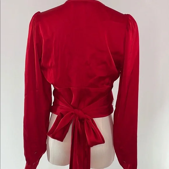 Marissa Webb x RTR Tie Waist Satin Top, 2 - Picture 11 of 15